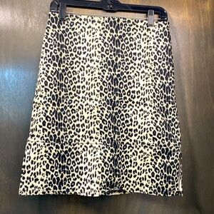 Animal print skirt. Size 10. 96% cotton 4% spandex.